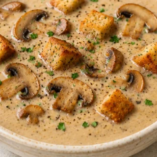 Creamy Mushroom Soup: Pure Comfort in a Bowl! Mushroom soup: Whip up this incredibly creamy and flavorful mushroom soup in under 30 minutes. Packed with earthy