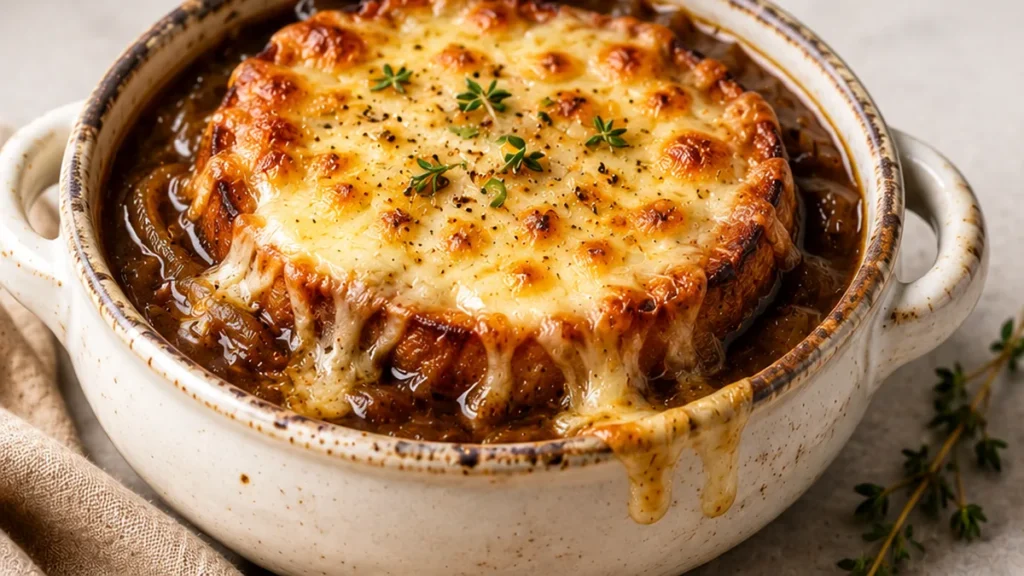 Unbelievable French Onion Soup - Pure Comfort! French onion soup: Make this ultimate comforting soup in under an hour. Rich beef broth, sweet caramelized onions