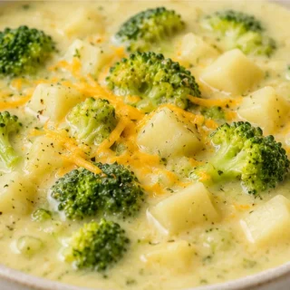 Creamy Broccoli Potato Soup Recipe - Potato soup: make this creamy, comforting recipe in under 30 minutes. Perfect for a quick and satisfying meal, packed with
