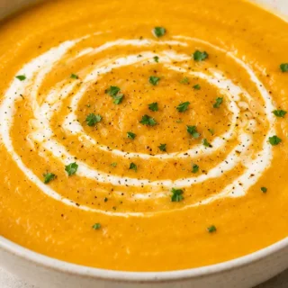 Creamy Pumpkin Soup: Ultimate Fall Comfort - Pumpkin soup: Make this ultimate comforting fall recipe in 25 minutes. Velvety smooth, easy to prepare, and incredi