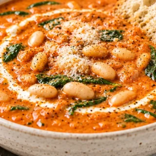 Creamy Tomato Bean Soup: Ultimate Comfort Food! Tomato bean soup: Make this incredibly creamy and flavorful soup in under 30 minutes. Packed with healthy beans