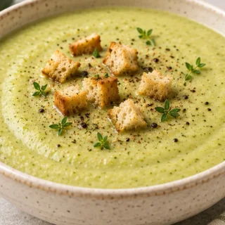 Creamy Zucchini Soup (45 Calorie!) - Zucchini soup: Make this incredibly healthy and creamy soup in under 40 minutes. Low-calorie, satisfying, and bursting with