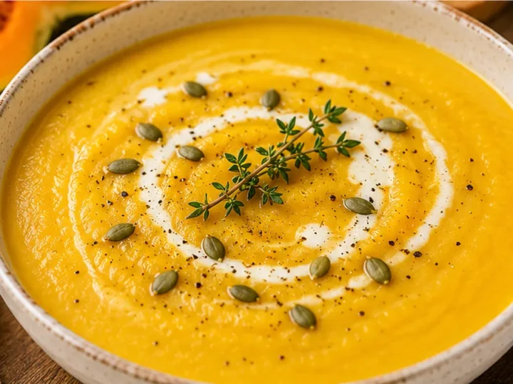 Golden Acorn Squash Soup Bliss!