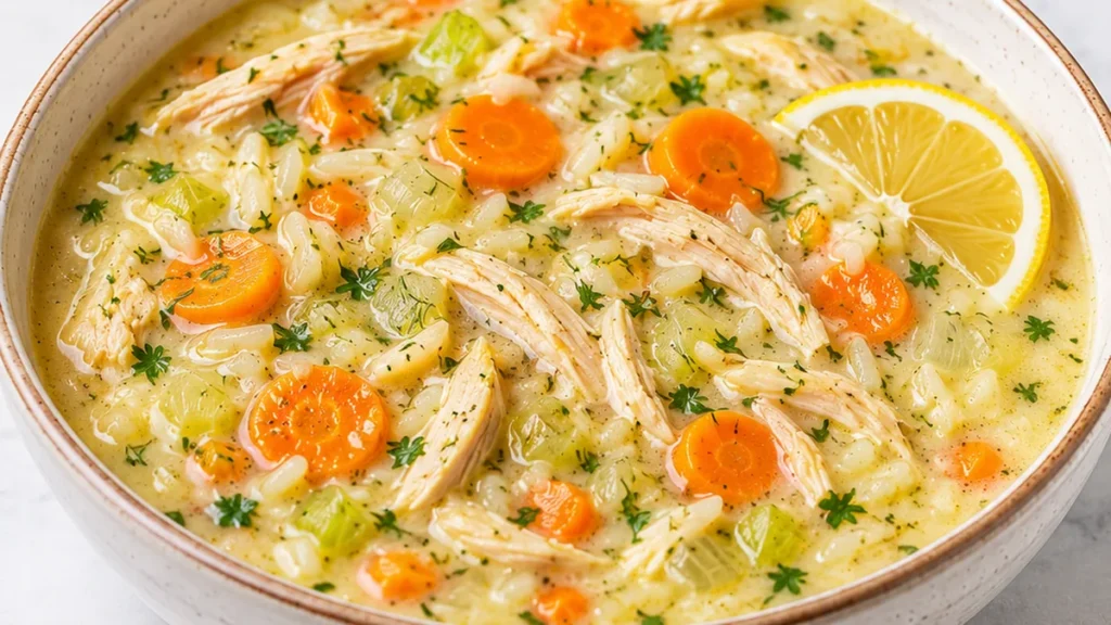 Creamy Lemon Chicken Soup: The Ultimate Comfort Food! - avgolemono soup - Avgolemono soup: Master this creamy, tangy lemon chicken and rice soup. A comforting G