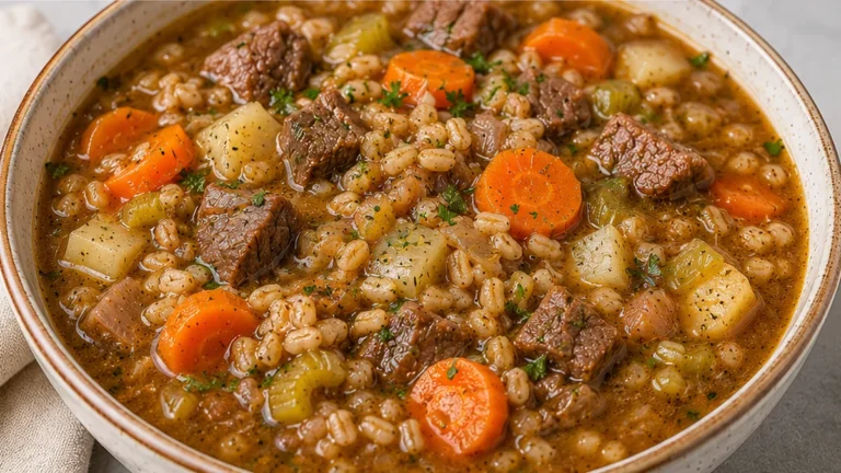 Hearty Beef & Barley Soup