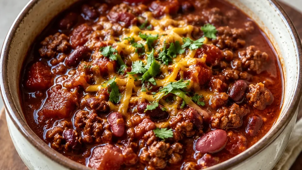 ️ Hearty Homemade Beef Chili Recipe - Beef chili: cook this incredibly flavorful and hearty recipe for a comforting meal. Perfect for gatherings or a cozy night