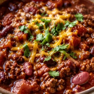 ️ Hearty Homemade Beef Chili Recipe - Beef chili: cook this incredibly flavorful and hearty recipe for a comforting meal. Perfect for gatherings or a cozy night