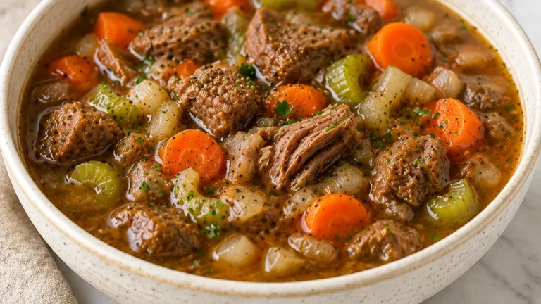 Fall Apart Beef Vegetable Soup!