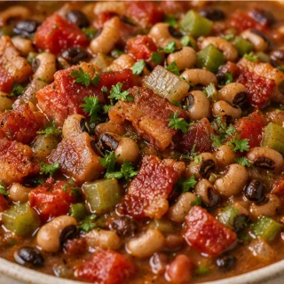 Southern Black Eyed Peas with Ham - Flavor Bomb! Black eyed peas: master this hearty Southern comfort food with smoky ham hocks. Savor a rich, flavorful dish pe