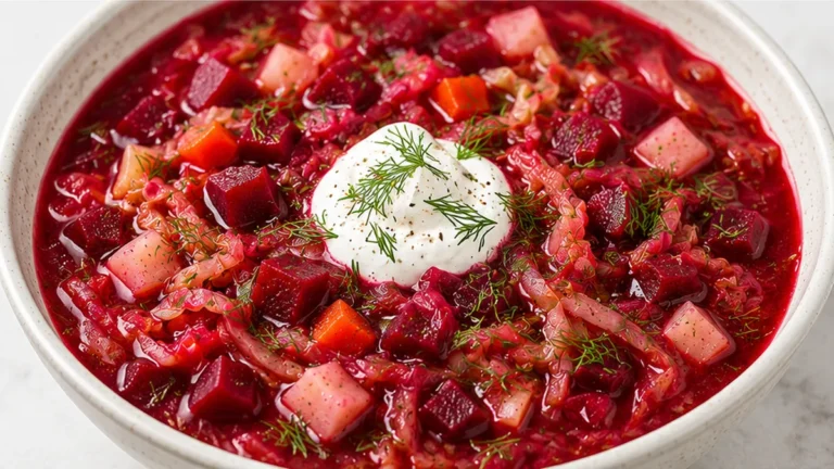 Vibrant Borscht: Delicious Beet Soup!
