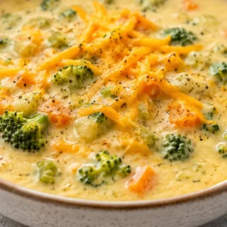 " Creamy Broccoli Cheddar Soup" - Broccoli cheddar soup: whip up this creamy, comforting classic in under 30 minutes. Loaded with fresh veggies and rich cheese