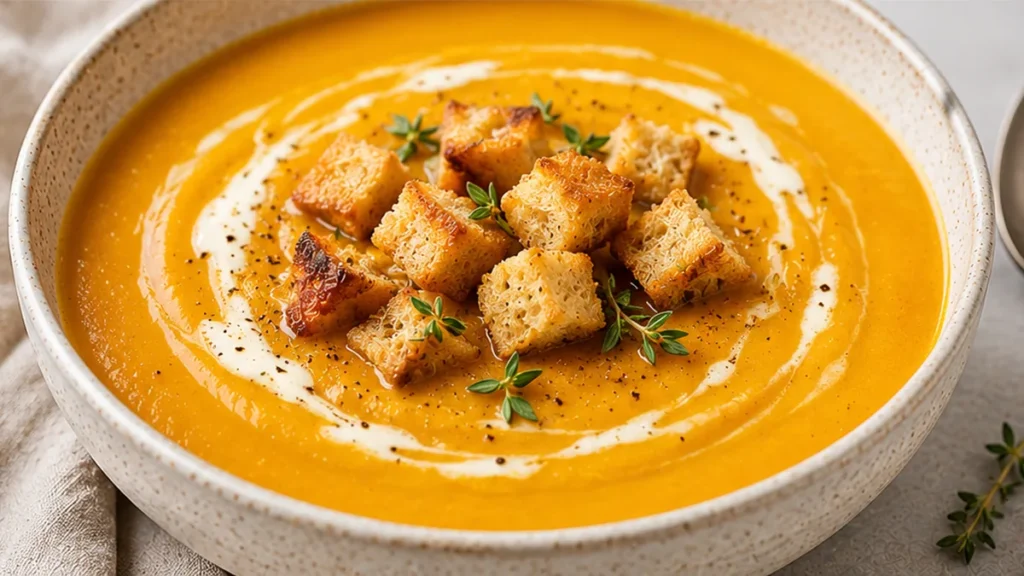 Creamy Butternut Squash Soup: Comfort Bowl! Butternut squash soup: make this comforting, creamy soup with natural sweetness. Perfect for a cozy meal, rich in fl
