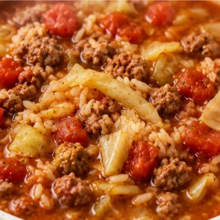 " Comforting Cabbage Roll Soup: A Hearty Meal!"