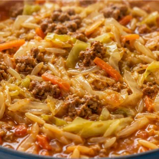Cozy Cabbage Sausage Orzo Soup: Your New Favorite Comfort Food! - cabbage sausage soup - Cabbage sausage soup: Make this easy, hearty soup with tender orzo and