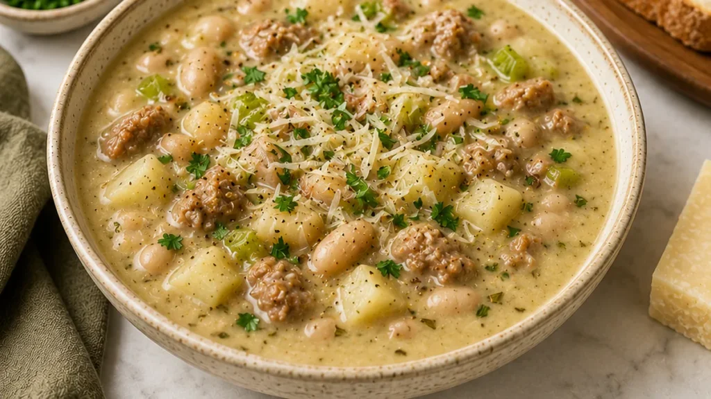Creamy Cannellini Soup: Pure Comfort - Cannellini soup: savor this hearty and creamy Italian-inspired dish in under an hour. Perfect for a cozy, satisfying week