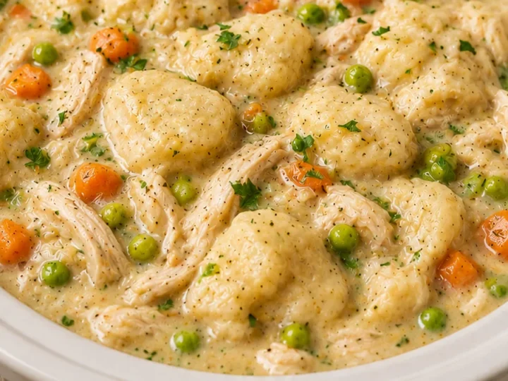 Cozy Slow Cooker Chicken & Dumplings!