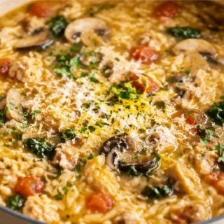 Zesty Lemon Parmesan Chicken Orzo Soup