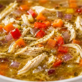 ️ Chicken Provençal Soup - chicken provencal - Chicken Provencal Soup: savor this vibrant, aromatic recipe loaded with fresh vegetables and tender chicken. Perf