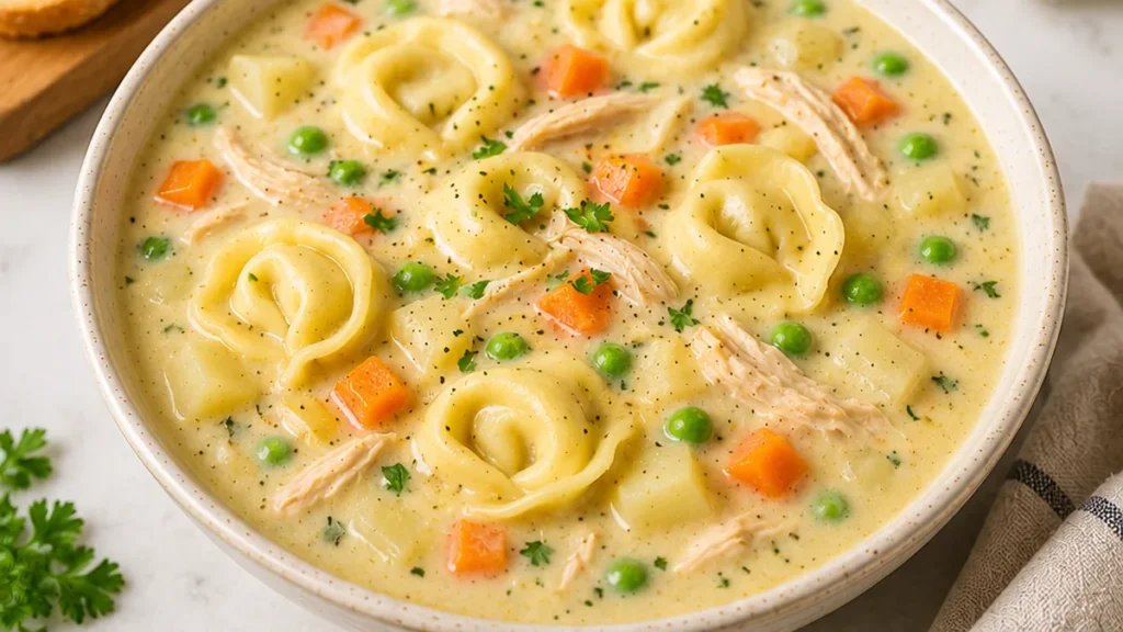 Creamy Chicken Tortellini Soup - Chicken tortellini soup: Master this creamy, hearty recipe for a fantastic family meal. Packed with flavor and easy to make on
