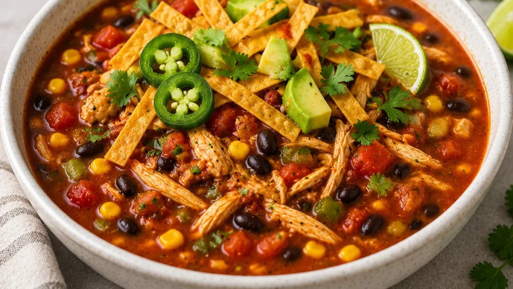 ️ Flavor Bomb Chicken Tortilla Soup - Chicken tortilla soup: enjoy this incredible, flavorful recipe in under an hour. Perfect for a hearty, comforting meal tha
