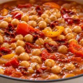 Cozy Chickpea Stew: Comfort Food Delight - Chickpea stew: enjoy this incredibly flavorful and hearty vegetarian stew. Packed with veggies and perfect for a heal