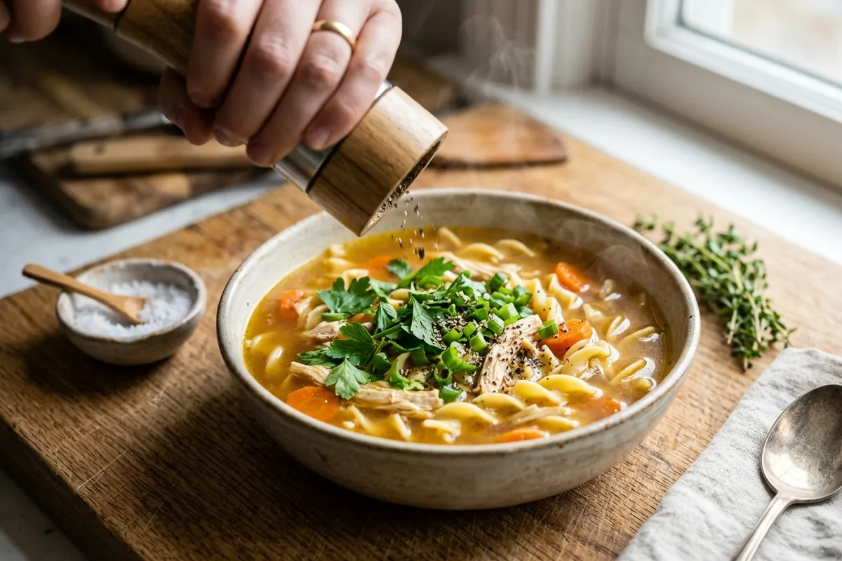 Herbs and Finishing Touches Homemade chicken noodle soup — Herbs and Finishing Touches