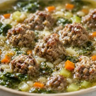 Cozy Italian Wedding Soup: Comfort in Every Spoon! Italian Wedding Soup: cook this comforting classic with lean beef meatballs, fresh veggies, and orzo. A perfe