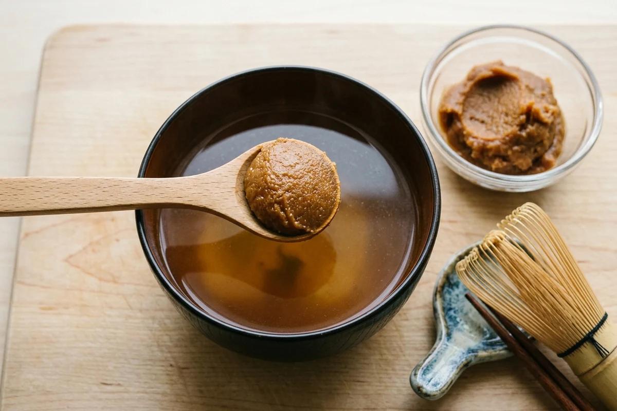 Making miso soup with miso paste — The Ratio: How Much Miso Paste Per Bowl
