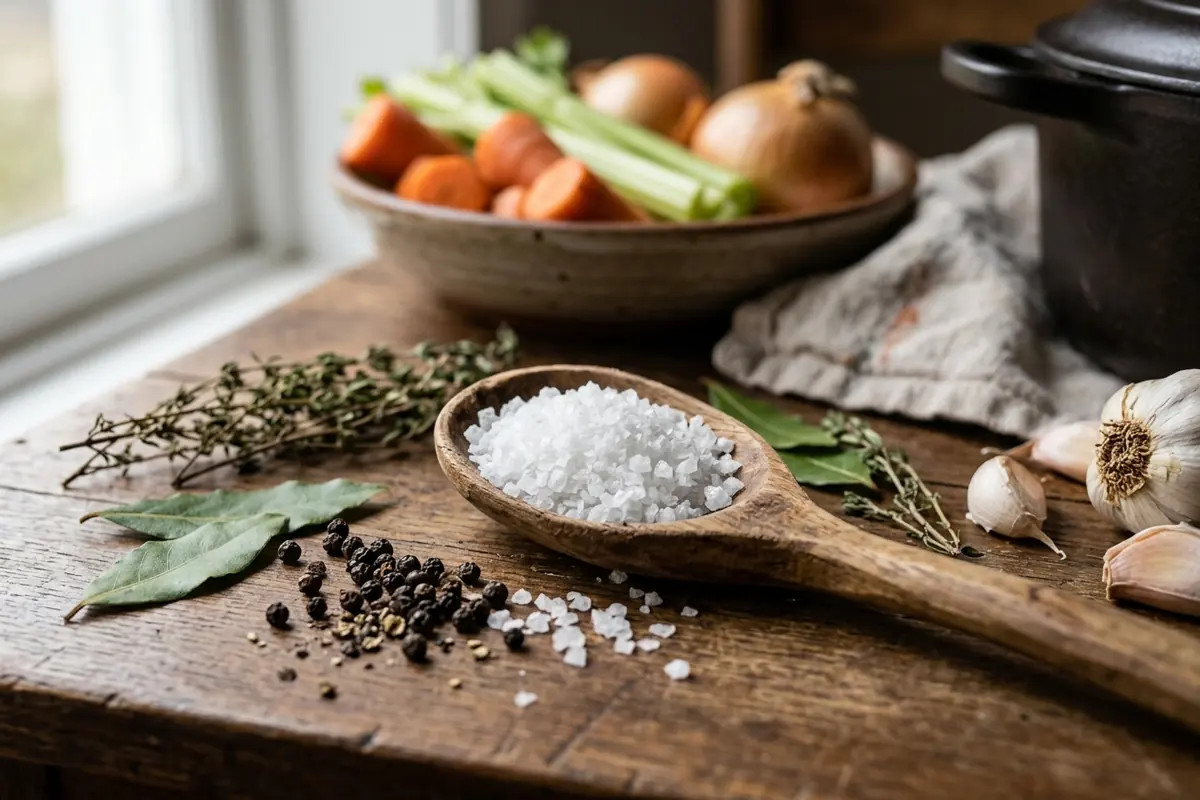 Seasoning and Salt Making vegetable stock — Seasoning and Salt