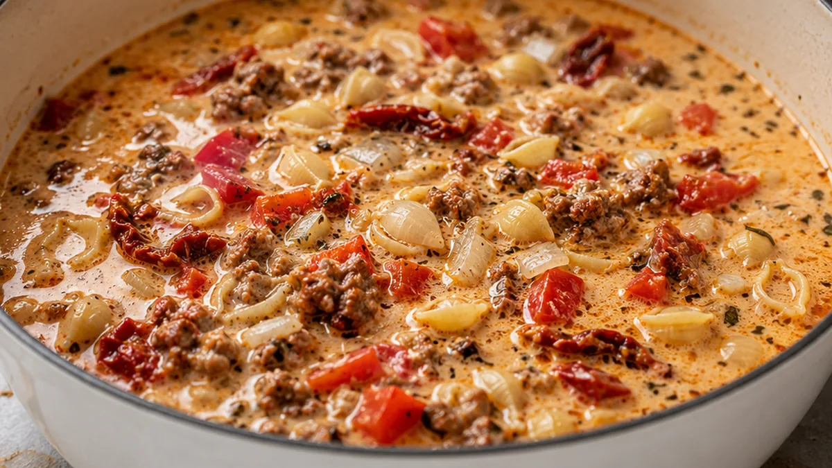 Marry Me Soup with Italian Sausage - Marry me soup: savor this creamy, flavorful soup featuring Italian sausage, sun-dried tomatoes, and fresh spinach. Perfect