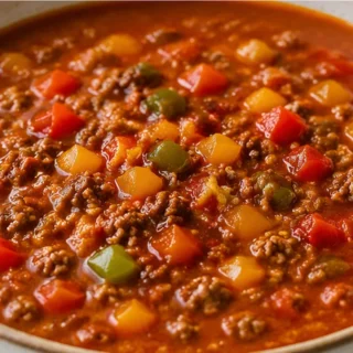 Easy Stuffed Pepper Soup: Comfort in a Bowl - Stuffed pepper soup: savor this hearty and easy recipe packed with lean ground beef, tender bell peppers, and rice