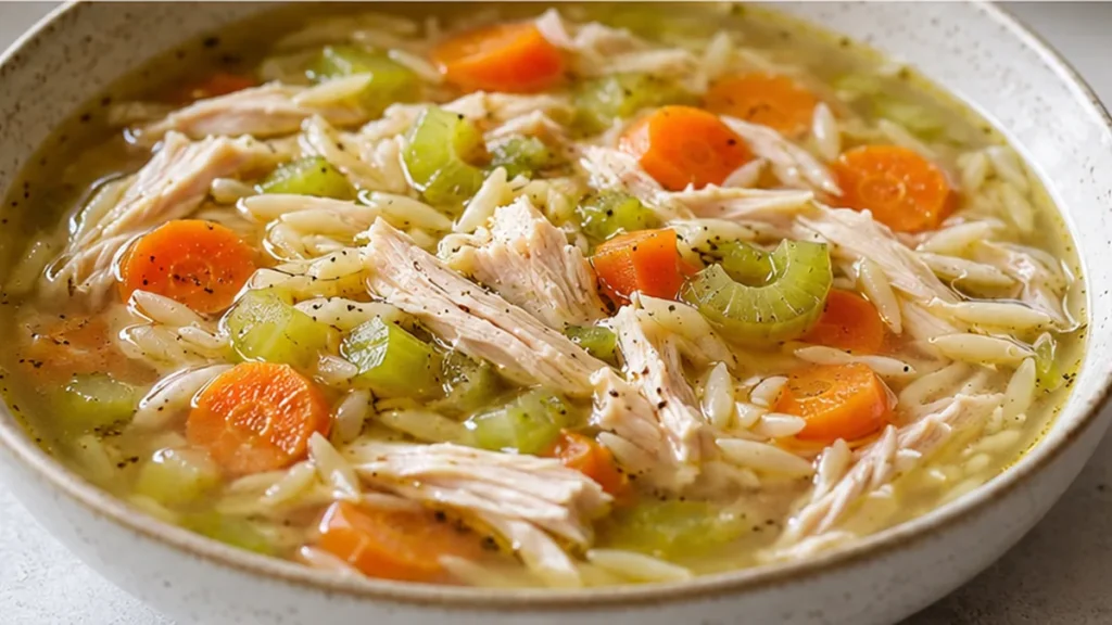 Comforting Leftover Turkey Soup Recipe! Turkey soup: make this hearty and comforting recipe using your holiday leftovers. Packed with tender turkey, fresh veget