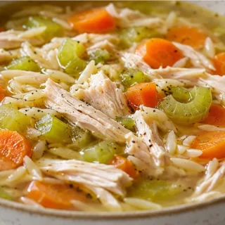 Comforting Leftover Turkey Soup Recipe! Turkey soup: make this hearty and comforting recipe using your holiday leftovers. Packed with tender turkey, fresh veget