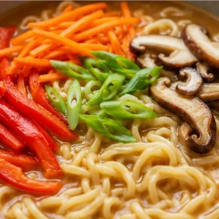 Easy Veggie Miso Ramen Recipe - vegetable ramen - Vegetable ramen: Enjoy this easy and flavorful miso ginger broth ramen. Packed with fresh veggies, it's a quic