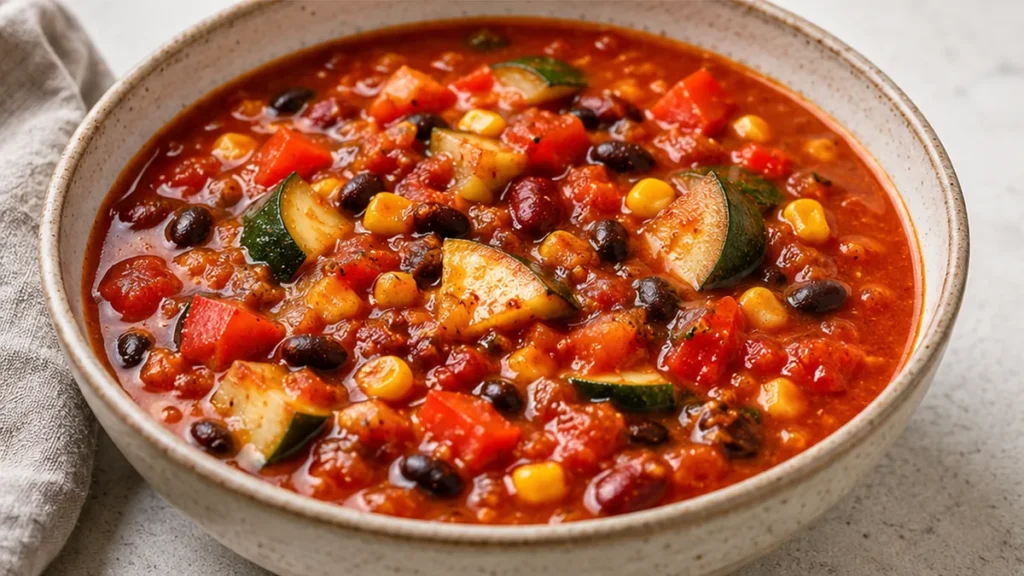 ️ Easy Vegetarian Chili Soup: Your New Go-To! Vegetarian Chili: master this hearty and flavorful spring soup recipe. Packed with fresh vegetables and aromatic s