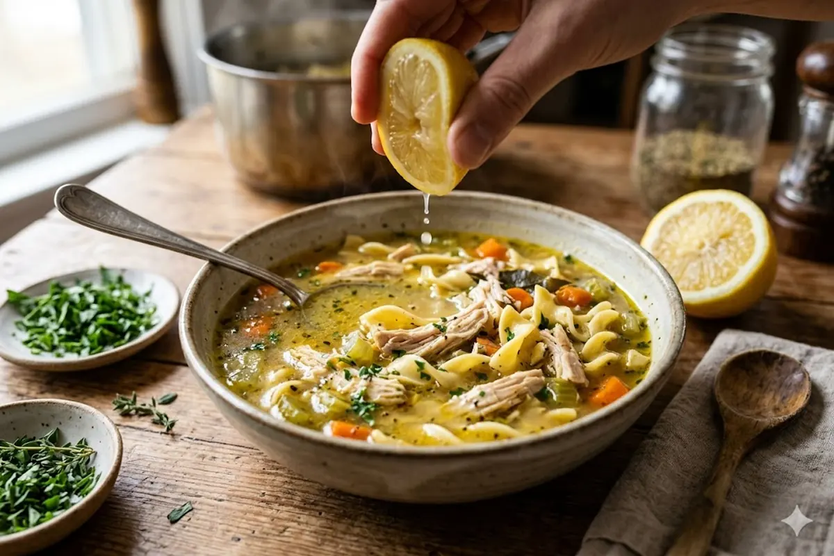 The Acid Finish That Most Cooks Forget What spices go in chicken noodle soup — The Acid Finish That Most Cooks Forget