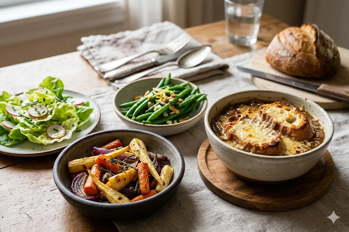 Vegetable sides that earn their place What to eat with french onion soup — Vegetable sides that earn their place