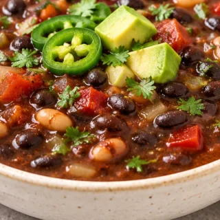 Kickin' Black Bean Soup: Cozy & Fiery Flavor Bomb! Black bean soup: cook this comforting and spicy recipe from scratch using dried beans. Perfect for a cozy mea