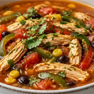 Spicy Chicken Fajita Soup Recipe - Chicken Fajita Soup: savor this flavorful paleo recipe, perfect for a healthy weeknight meal. Easy slow cooker preparation fo