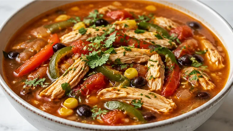 Spicy Chicken Fajita Soup Recipe