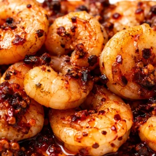 Air Fryer Chili Crisp Shrimp! Chili crisp shrimp: Make viral, crispy, and spicy air fryer shrimp in under 20 minutes. Perfect for noodles, salads, or sandwiches