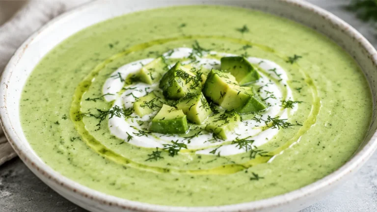Chilled Cucumber Avocado Soup!