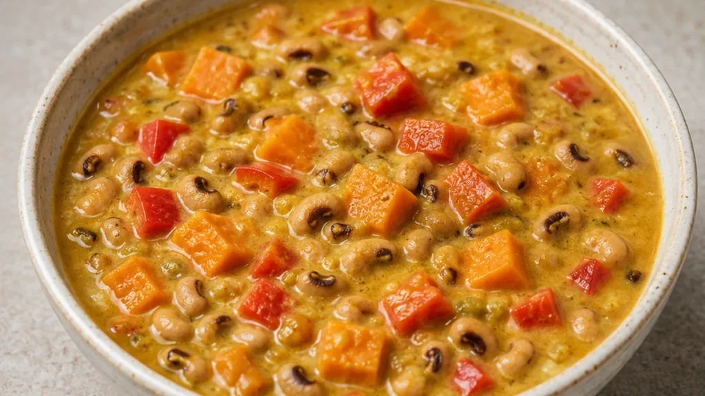 ️ Creamy Curried Black Eyed Pea Soup