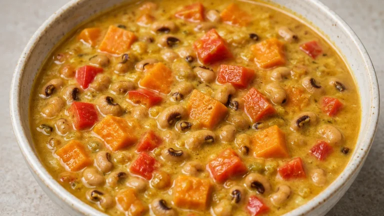 ️ Creamy Curried Black Eyed Pea Soup