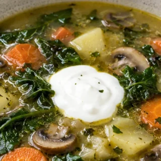 Dandelion Detox Soup for Gut Health - dandelion soup - Dandelion soup: cook this revitalizing and earthy soup packed with fresh dandelion greens and wholesome v