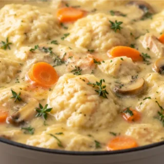 One-Pot Creamy Vegetable Dumpling Soup - Dumpling soup: savor this comforting one-pot creamy vegetable dish. It's easy to prepare, loaded with fresh ingredients