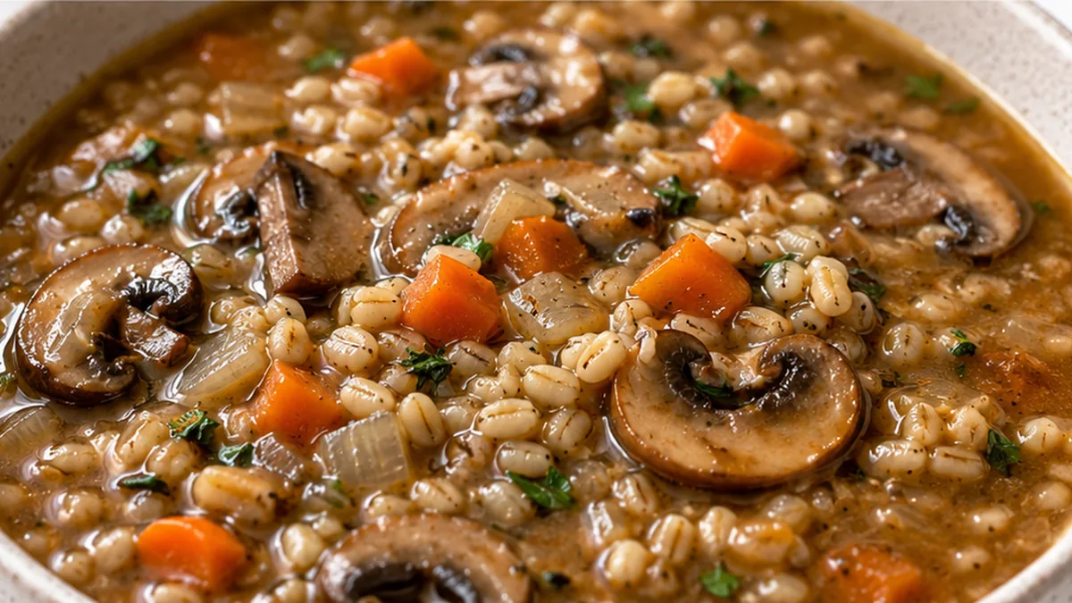 Instant Pot Mushroom Barley Soup - Whip up a hearty Mushroom Barley Soup in your Instant Pot with this easy recipe. Packed with savory mushrooms and wholesome b