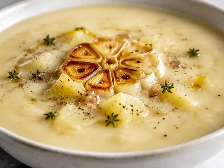Creamy Roasted Garlic Soup Recipe