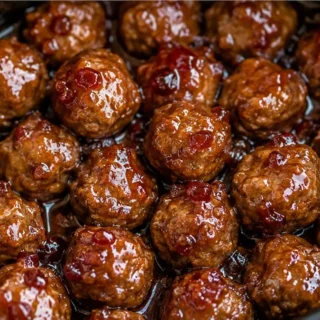 Easiest 3-Ingredient Meatballs - crock pot meatballs