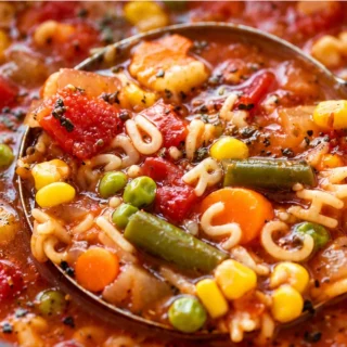 Alphabet Vegetable Soup for Kids! - alphabet soup - Whip up this easy Alphabet Vegetable Soup recipe! Packed with fun pasta shapes and wholesome ingredients, it